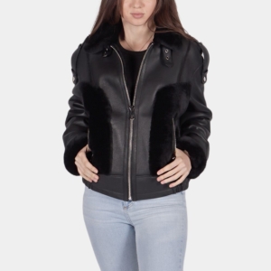 Blake Aviator Shearling Collar Jacket