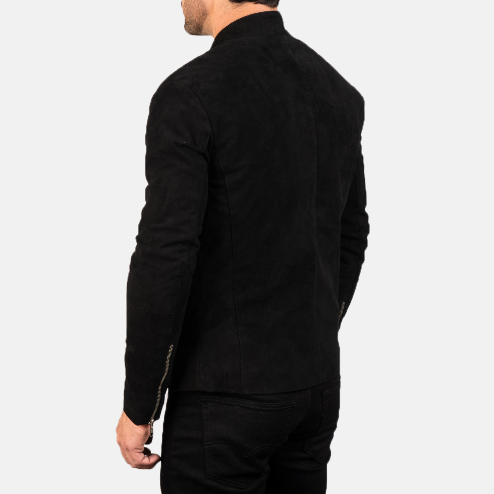 Charcoal Black Suede Jacket