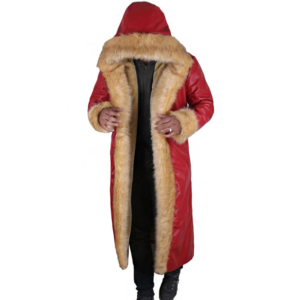 Chris Christmas Santa Claus Leather Coat