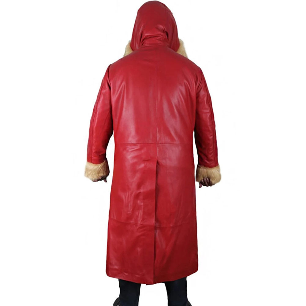 Chris Christmas Santa Claus Leather Coat