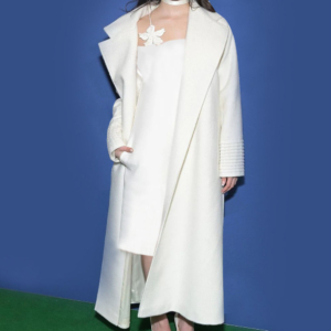 Film Festival Jenna Ortega White Long Coat