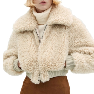 Helena Cropped Shearling Jacket