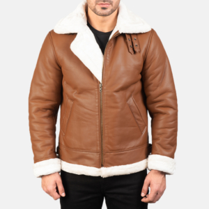 Jack Brown Leather Aviator Jacket