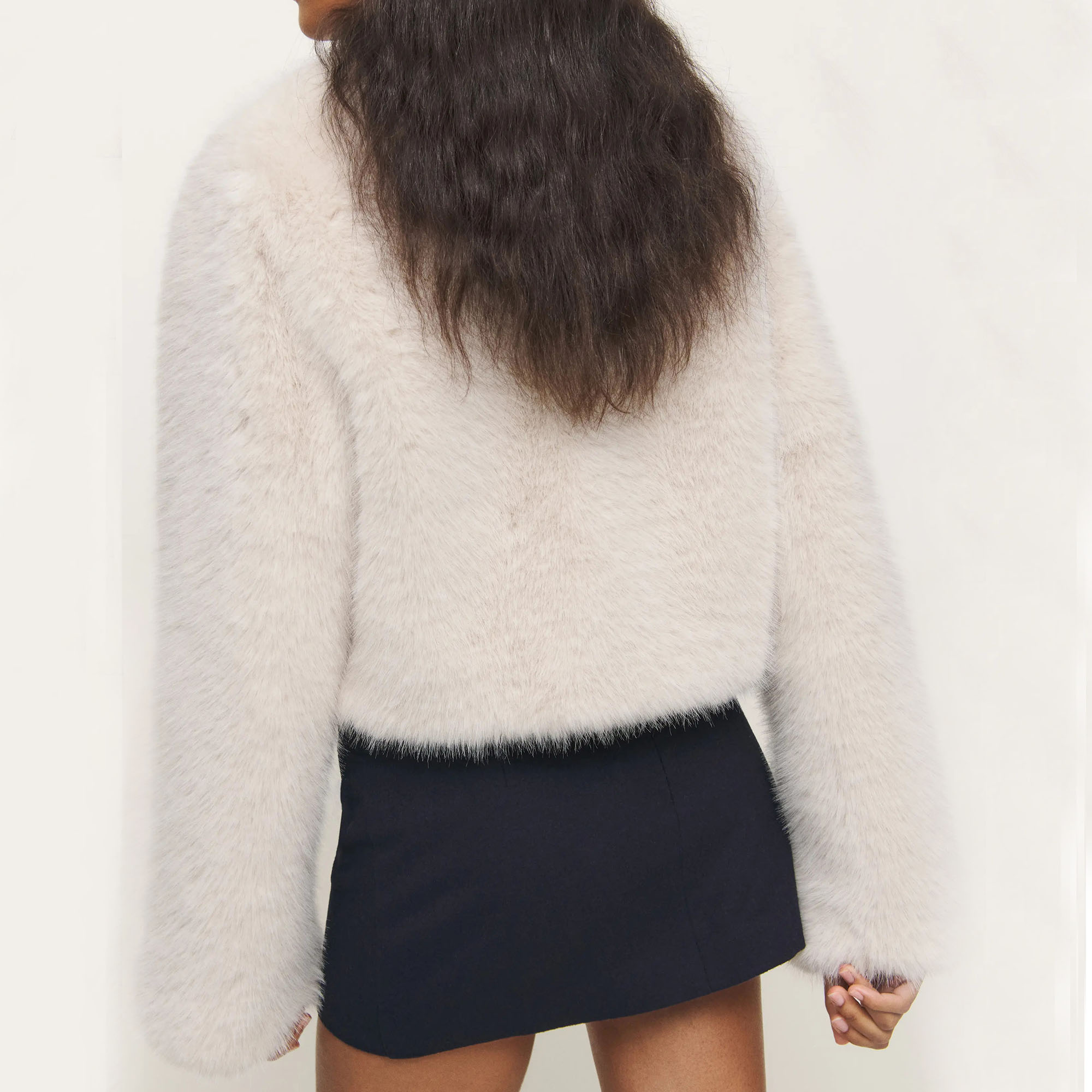 Kacey Cropped Fur Jacket