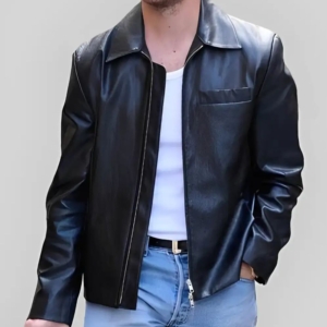 Kevin Jonas Black Leather Jacket