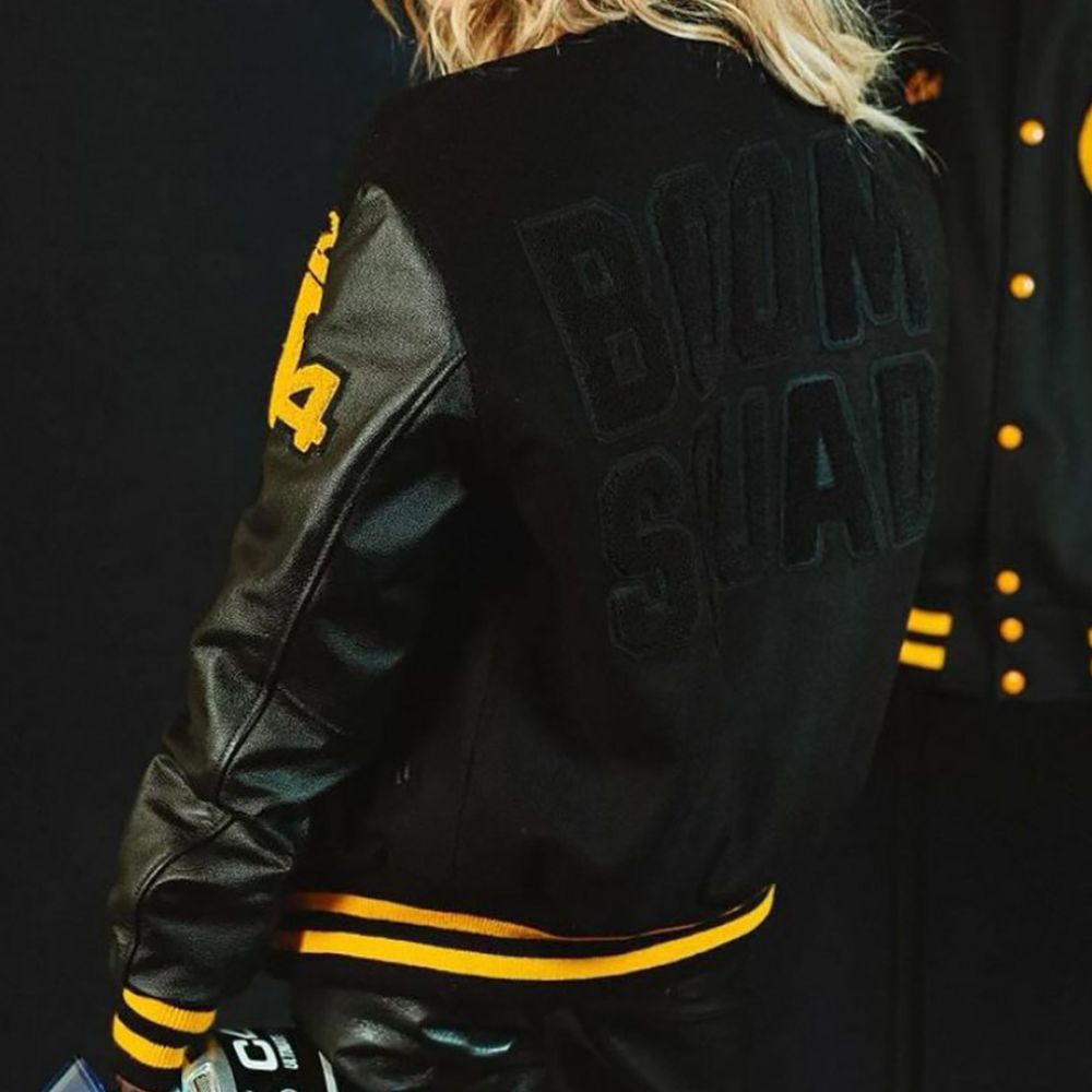 Lindsay Brewer Black Varsity Jacket