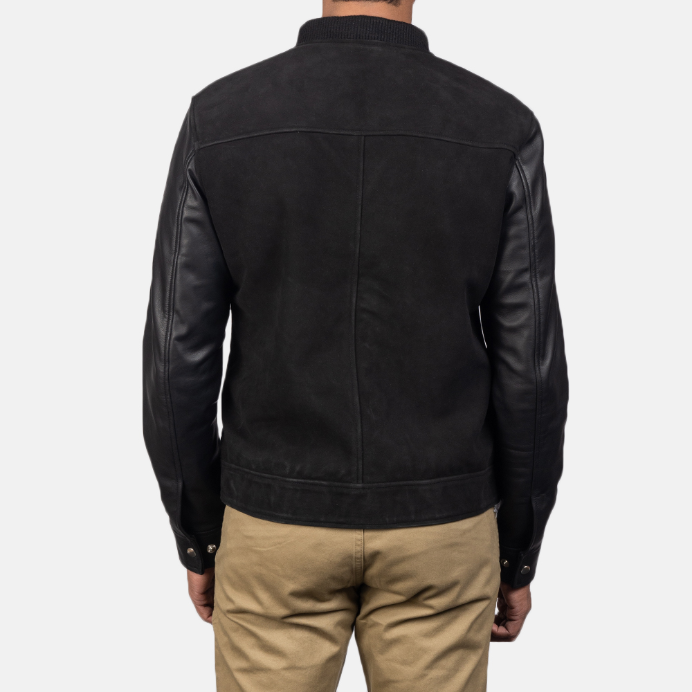 Luke Black Suede Bomber Jacket