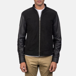 Luke Black Suede Bomber Jacket