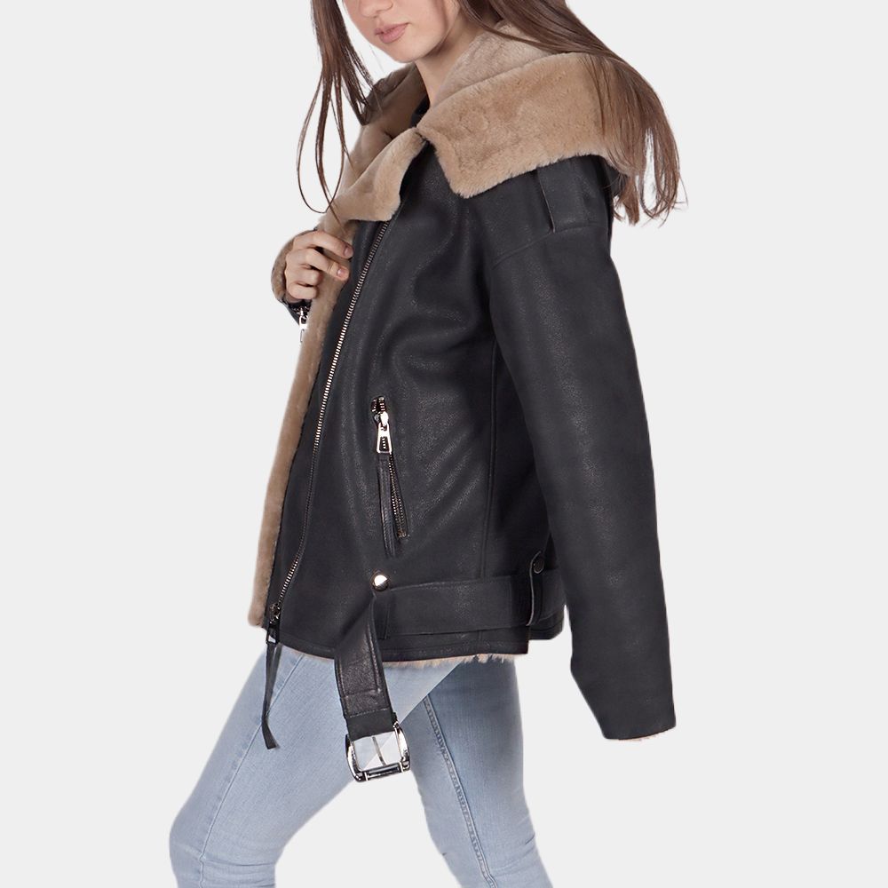 Marine Leather Shearling Jacket