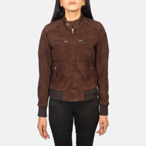 Natalie Suede Bomber Jacket