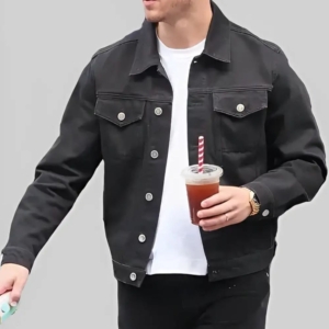 Nick Jonas Black Denim Jacket