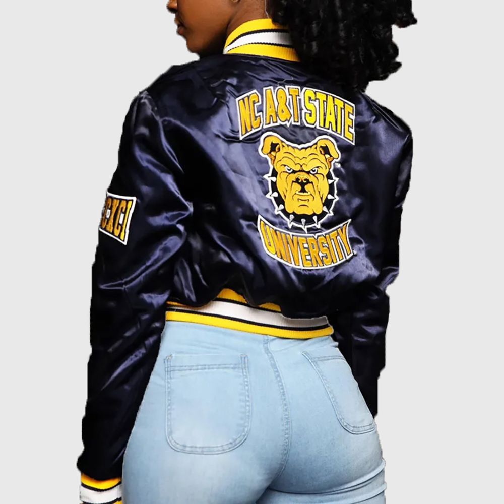 North Carolina A&T Cropped Varsity Jacket