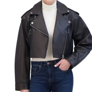 Rebecca Black Cropped Leather Jacket