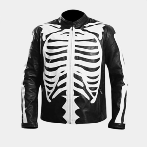 Jack Mens Skeleton Leather Jacket